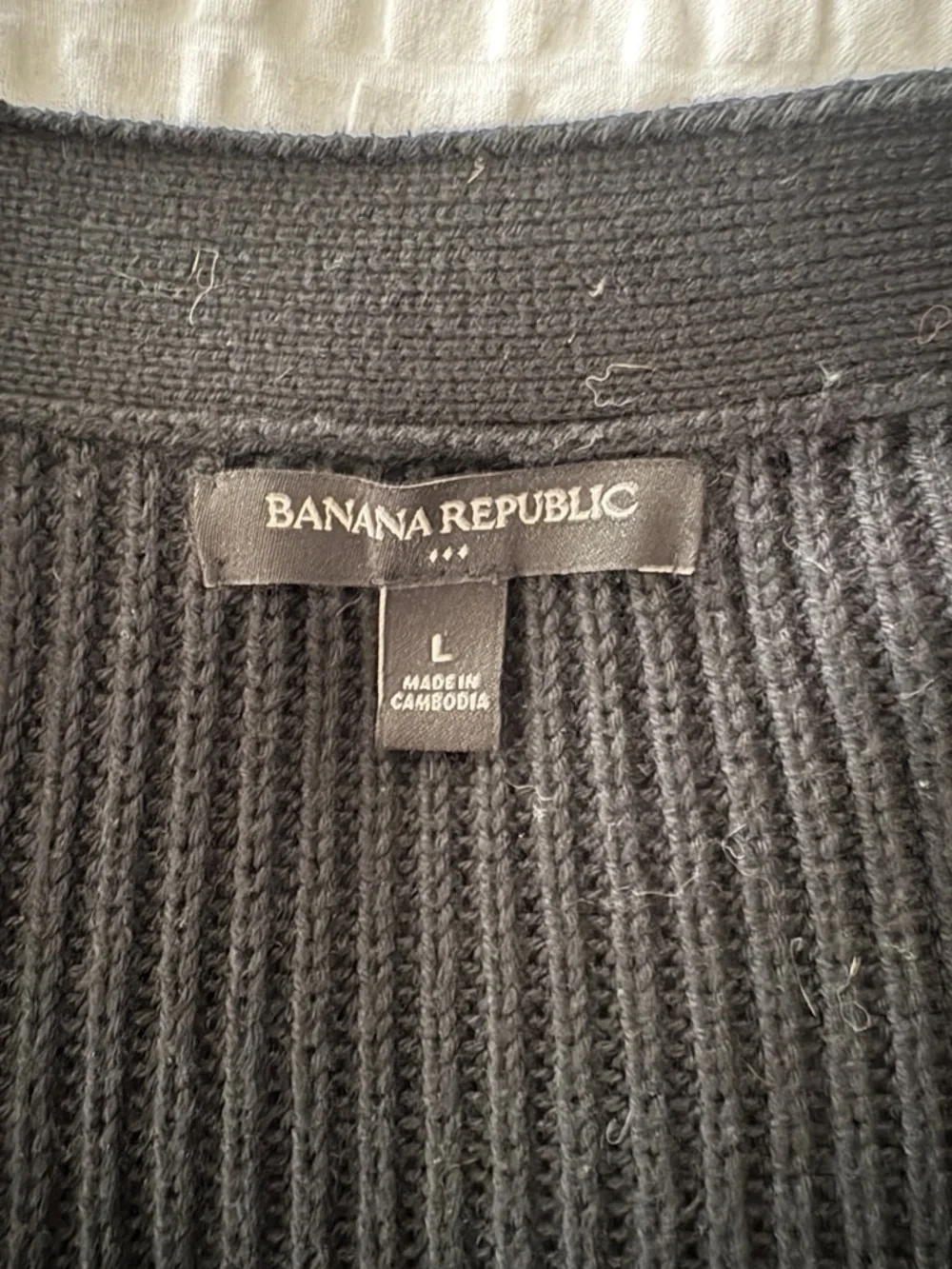 Banana Republic Black V-Neck Button Cardigan - Picture 7 of 8